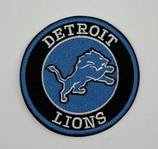 MR ALE NFL 3” Round Detroit Lions Patch Embroidered Iron-On/Sew-On Patch P246