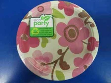 Linen Floral Flower Summer Garden Banquet Birthday Party 7" Dessert Plates