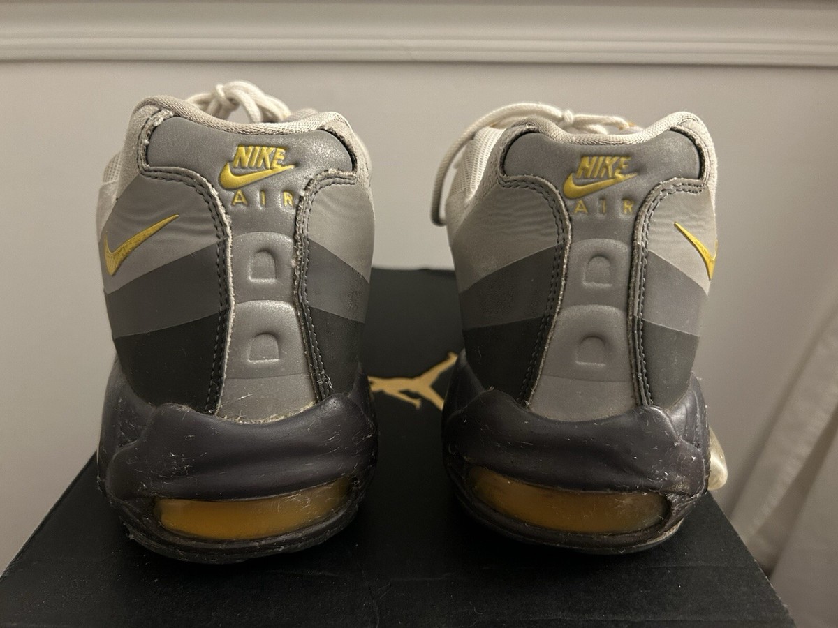 Nike Air Max 95 No Sew Yellow White Grey 511306-071 Men's Size 11