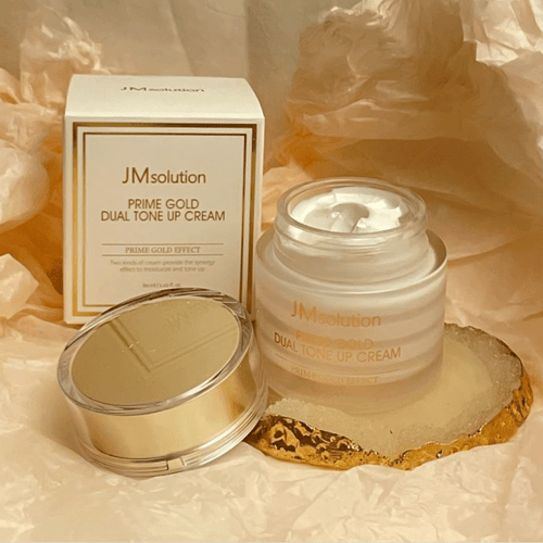 Crema JMsolution Prime Gold Doble Tono Up 60 ml-Tono Up + Gel Crema Mezclador Uso - Imagen 2 de 12