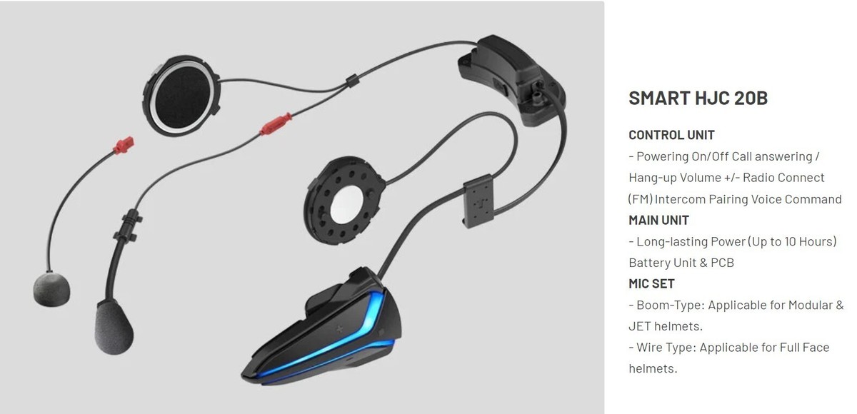 Smart HJC 20B SENA Bluetooth Comm System for HJC Helmets