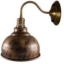 Swan Neck Indoor Wall Light Vintage Dome Metal Wall Lamp Lantern Shade