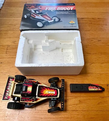 Vintage Radio Shack Fire Buggy Radio Controlled Remote Control RC Car w/ Remote