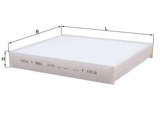Mahle LA 472 Filter, Innenraumluft FüR Cadillac Chevrolet Opel Saab Vauxhall-image