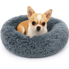 Cama Calmante Para Perros Y Gatos Donut anti Ansiedad Acolchada Suave Y Calida