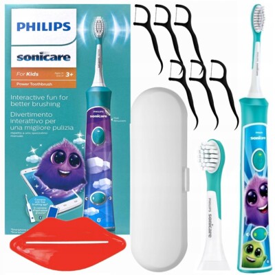 NEU Philips Sonicare Zahnbürste Kinder HX6321 Schall 3+ 7+ Aufsätze Etui Set
