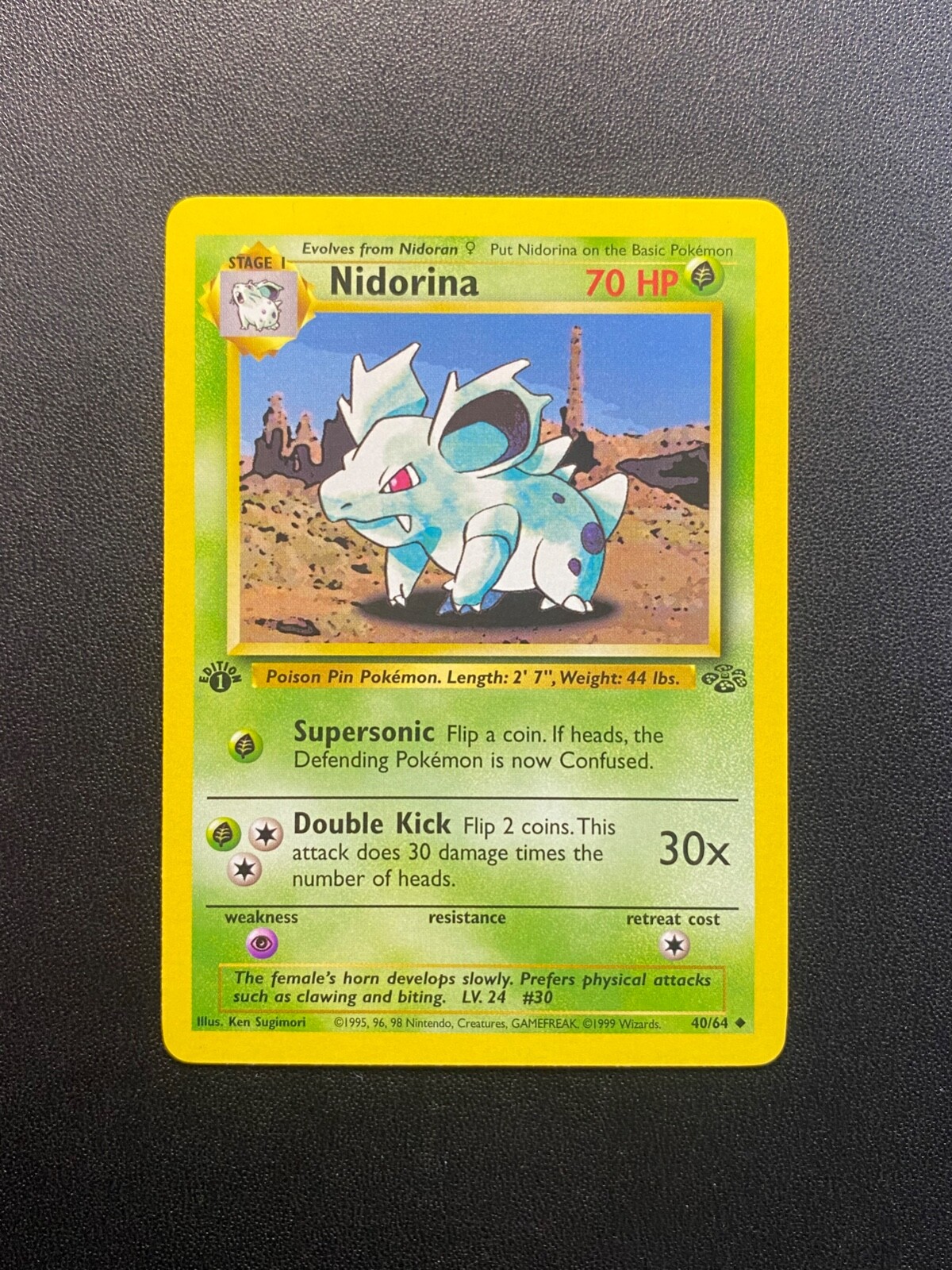 Pokémon TCG Nidorina 1st Edition Jungle Uncommon 40/64 - Near Mint NM