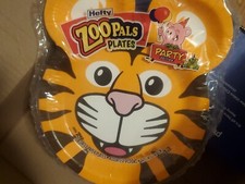 SEALED HEFTY ZOO PALS 20 PACK COATED PAPER PLATES 7-3/8" - 2023 Edition