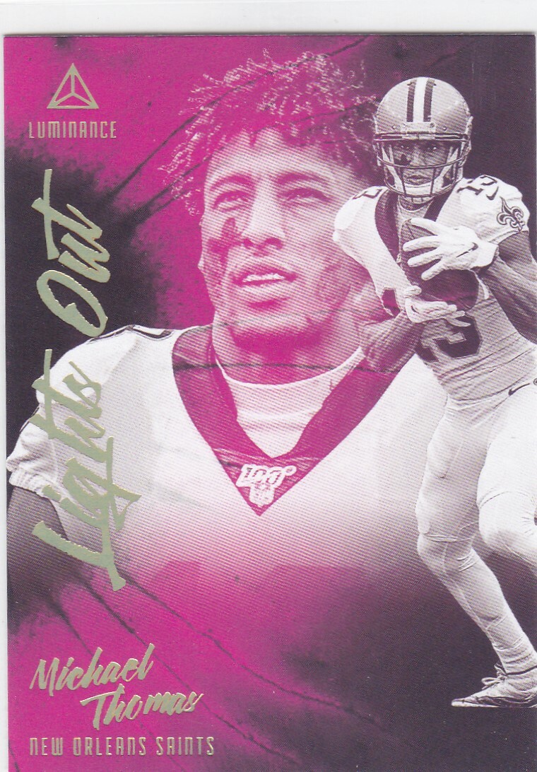 MICHAEL THOMAS 2020 PANINI LUMINANCE LIGHTS OUT INSERT #LO10 NEW ORLEANS SAINTS