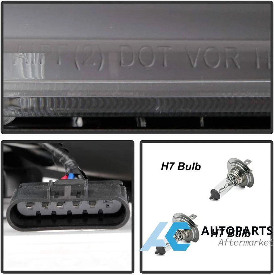 For 2007-2012 GMC Acadia Headlight Headlamp Assenbly Left & Right Halogen Black Foto 4 de 4