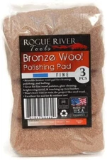 Rogue River Tools Bronze Wool Pads (3pc) - CHOOSE GRADE. Marine, Glass... USA!