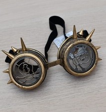 SteamPunk Sostume Goggles Glasses Goth Punk Mad Scientist Accessories Gold Italy