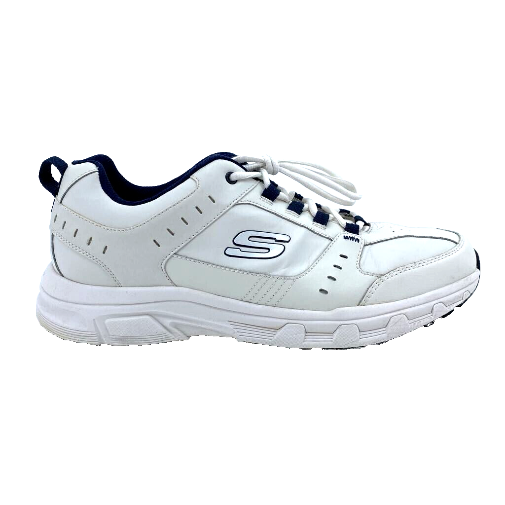 Men 13 Skechers Oak Canyon Relaxed Fit Memory Foam Sneakers White