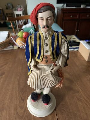 Greek Male Doll 1986.  Beautiful. Very Rare- Hand Made From Greece Sale 2 Thursd