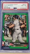 Josh Breaux - 2018 Bowman Draft Paper Green  PSA 8  #63/99
