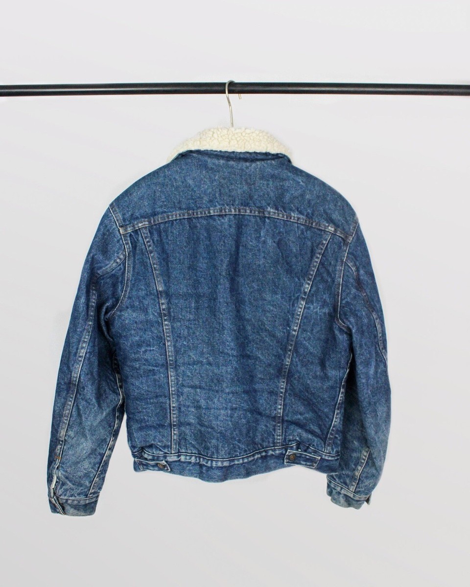 Vintage 70s-80s Levi's Sherpa Lined Denim Trucker Jacket Size 40