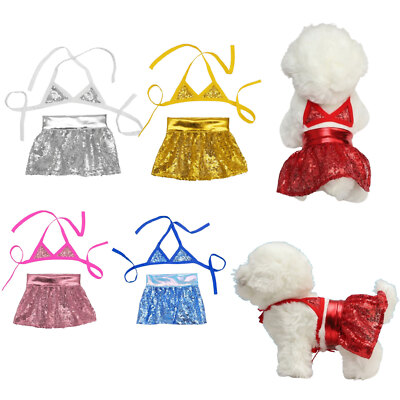 2 Pcs Pet Dog Bikini Set Sexy Sling Puppy Beach Pool Costume Dogs Bathing  Suit | eBay