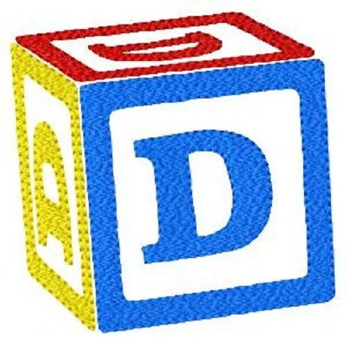 BABY BLOCKS Alphabet, Quilting Blocks, Machine Embroidered. Set of 26 squares - Image 4 of 4