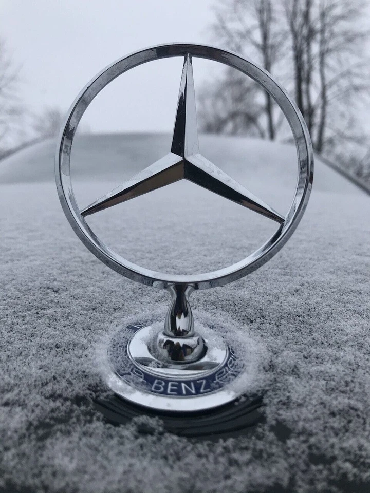 Front Hood Emblem Ornament For Mercedes-Benz Mounted Star C E S Class - Image 2 of 4
