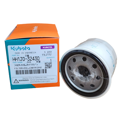 しお Genuine OEM Kubota HH1J0-32430 Oil Filter (Replaces HH150-32430