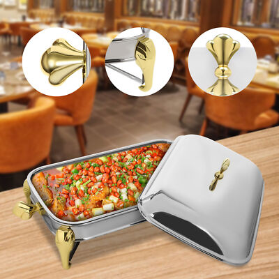 2.9L Chafing Dish Buffet Stainless Steel Chafing Dishes Rectangle Food Warmer