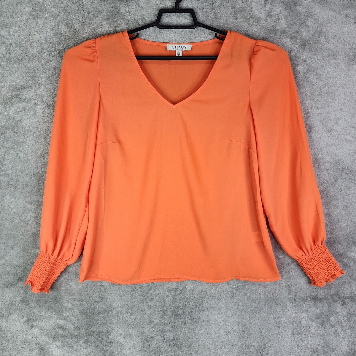 chaus split neck blouse