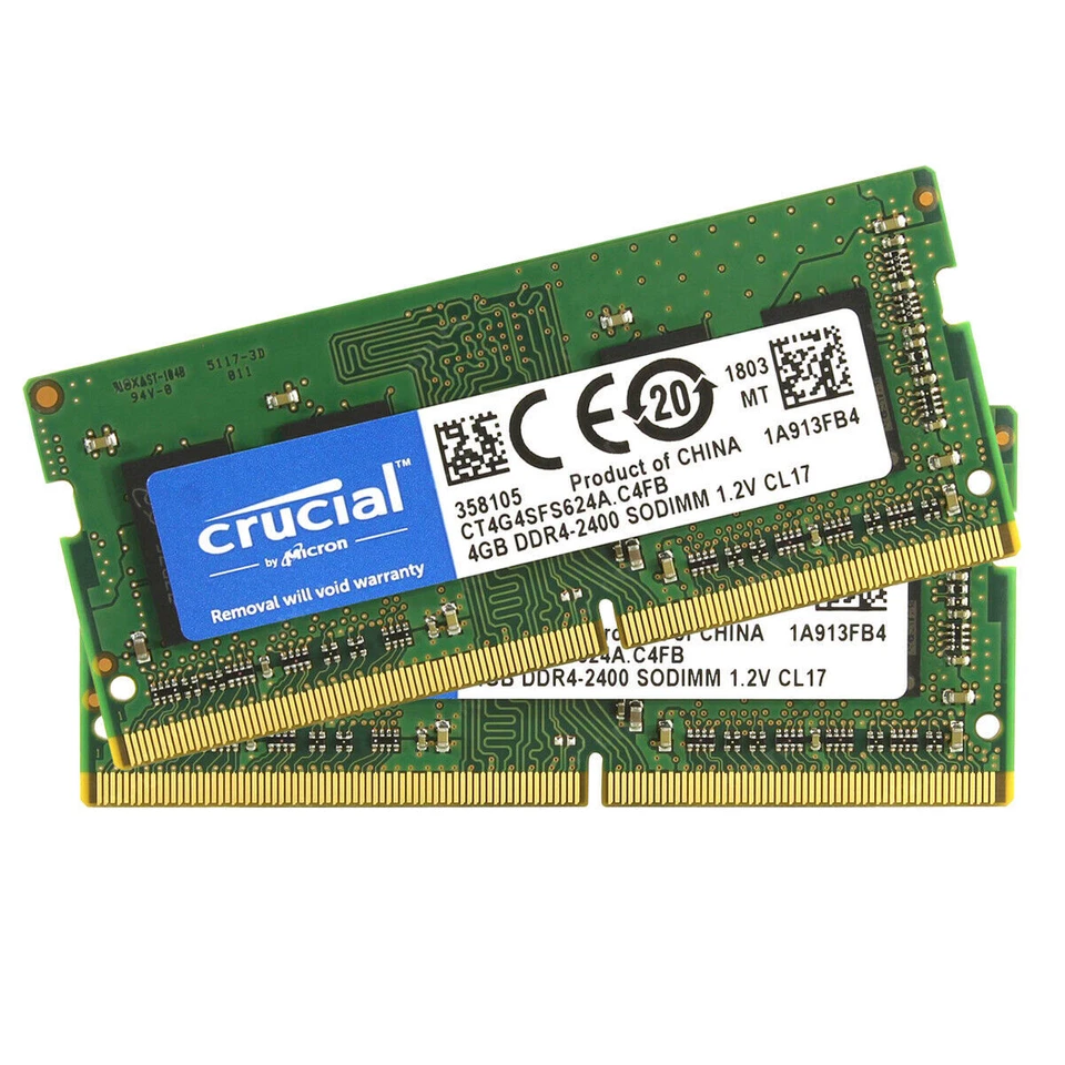 CRUCIAL DDR4 2x4GB 8GB 2400 PC4-19200 Laptop Notebook Memory RAM SODIMM 2Pcs 4GB - Image 2 of 4