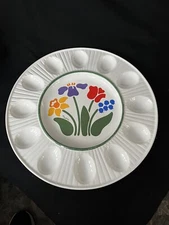 Nina-Treasure Craft Vintage Floral Deviled Egg Tray /Server /Platter