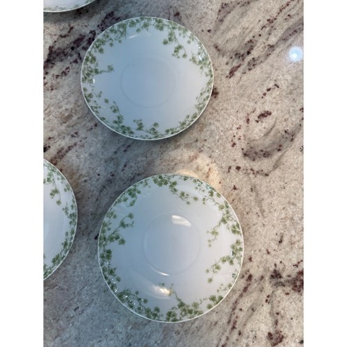 The Adriana by Charles Field Haviland France Limoges 6 Green Floral Cups Saucers - Picture 15 of 24