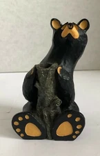 bearfoot bears Vase - Pen Holder - Montana Artist Jeff Flemming 5 - 3/4" Tall