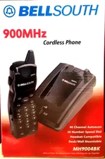 Bellsouth 900MHz Black Cordless Phone MH9004BK NOS