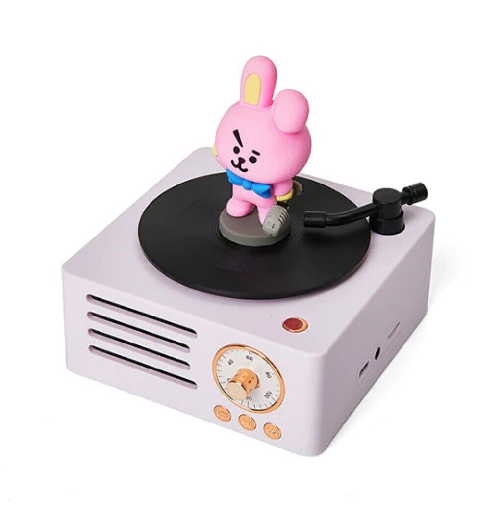 BTS BT21 Cooky TURNTABLE BLUETOOTH SPEAKER Xmas Gift New with Box