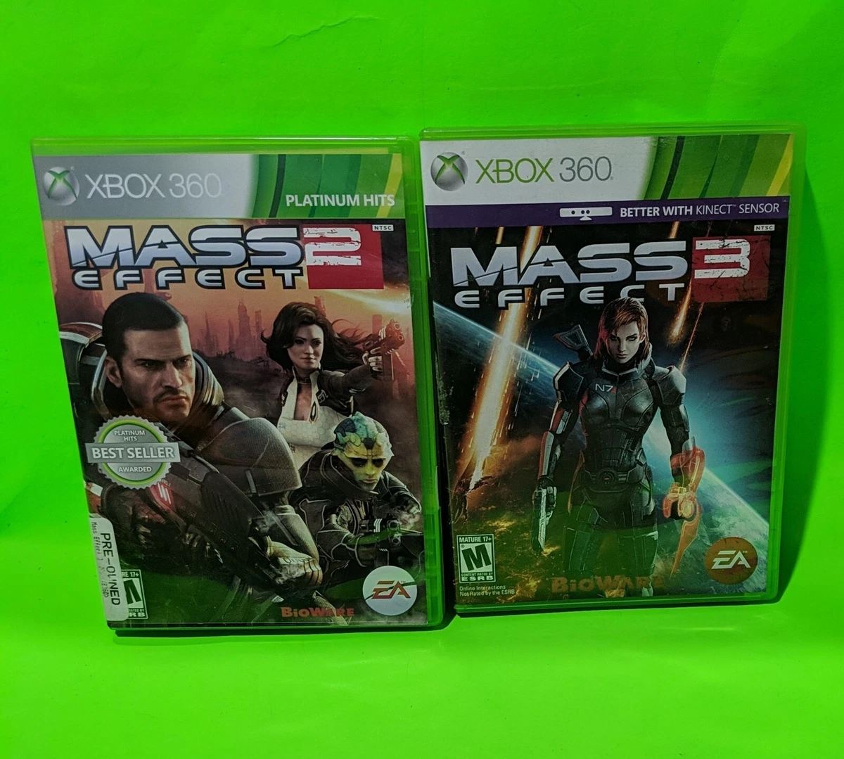 XBOX 360 GAME LOT MASS EFFECT GAMES 2 3 Discs Great
