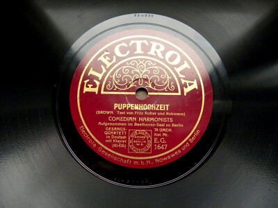 1750/ COMEDIAN HARMONISTS-Puppenhochzeit-Musketier-Marsch -78rpm Schellack