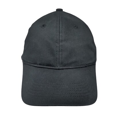 George Strapback Hat Solid Black OSFA Adjustable Blank Vent Holes