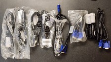 NEW Lot of 7 MISC VGA Monitor Video Cables Male to Male 15 pin D-SUB 5-6 feet