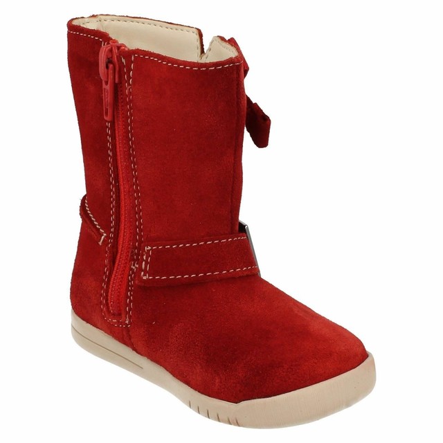 clarks boots red