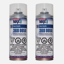 SprayMax 3680058 1K Acrylic Clear Coat 10.6 oz 1 Case (2 Cans)