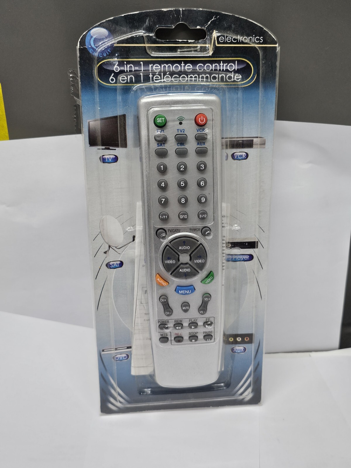 Control Tv Dvd Vcr Satellite Receiver Cable Box Audio