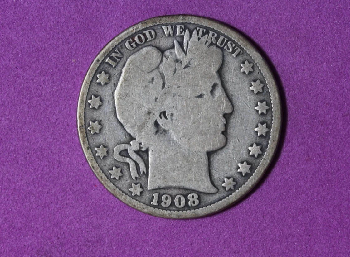 1908 Year Barber Half Dollars (1892-1915) for sale | eBay