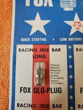 Fox Plugs - one single Fox Racing Idle Bar Long Glo-Plug - one New Plug 