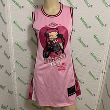 Headgear Classics Basketball Jersey Dress Betty Boop Motorcycle Club Pink XXL