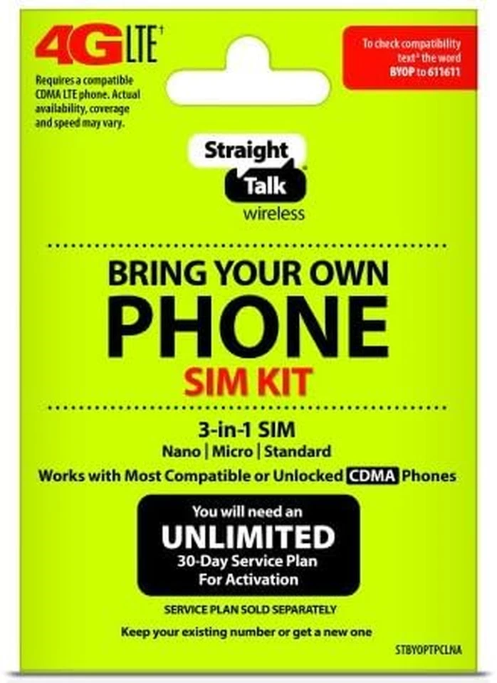 Straight Talk - Bring Your Own Phone CDMA 3-In-1 Sim Card Kit (4G LTE) - Verizon - Image 3 of 4
