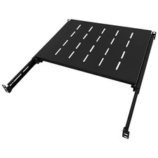 1U Sliding Shelf Tray 19in Mount Keyboard Shelf Tray, Adjustable Depth 14.75 ...