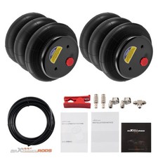 Pair Triple Bellow 2600 Bags 12npt Single Port Air Ride Springs Bag Suspension Pair Triple Bellow 2600 Bags 12npt Single Port Air Ride Springs Bag Suspension