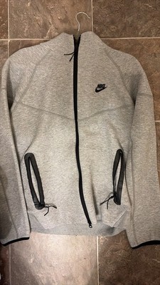 Nike Tech Fleece Men's Track Jacket Gray Full-Zip Fleece Stand-Up Collar M