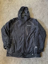 Columbia 2-in-1 Interchange Men’s Medium Interchange Jacket Grey Black Fleece