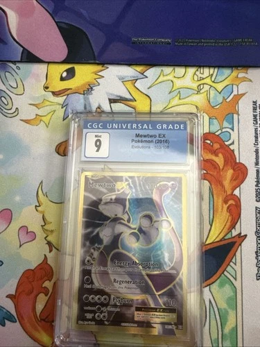 Pokemon Card Mewtwo Evolutions CGC 9