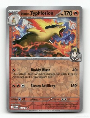 ETHAN'S TYPHLOSION DESTINED RIVALS 034/182 POKEMON REVERSE HOLO NM/M