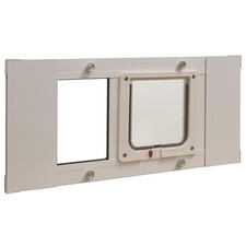 Ideal Pet Products Aluminum Sash Window Pet Door, Adjustable Width 23" to 28"...